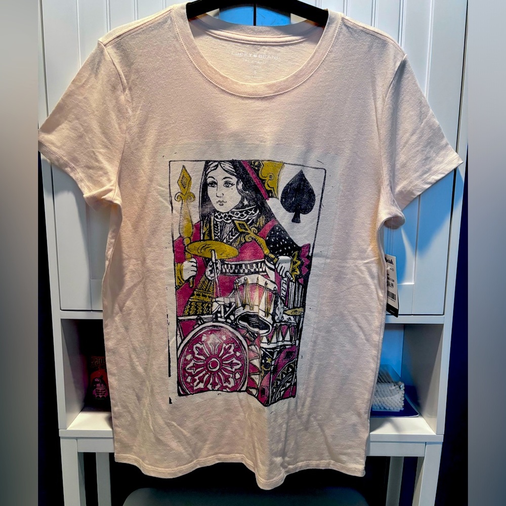 NWT Lucky Brand Women’s “Queen” T-Shirt S & L